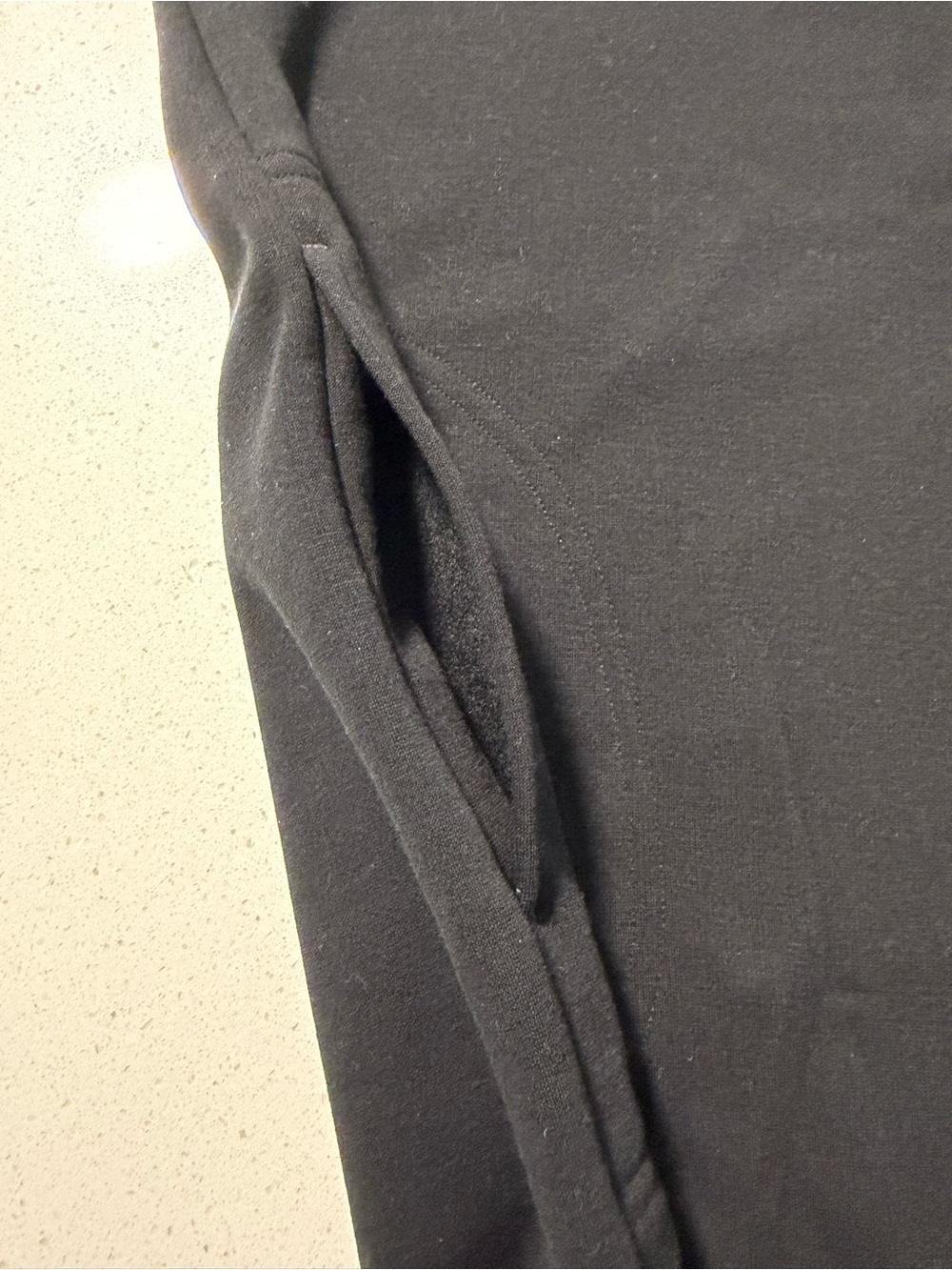 Athleta Black Long-Sleeve Midi Dress with Funnel Neck - Picture 5 of 8